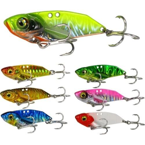 1PCS Metal VIB 7/10/15g Fishing Lure Vibration Spoon Hard Baits Crankbait Wobbler Swimbait Cicada VIB Tackle 7 Colors