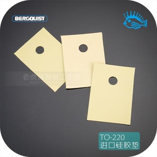 10pcs/100pcs US Bergquist SilPad K10 TO-220 Medium Power Tube Insulation Gasket Silicone Heat Sink