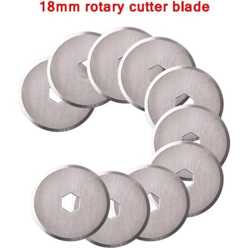 18mm Rotary Cutter Refill Blades 10 Pcs for OLFA Rotary Circle Cutter, Fiskars, Clover Replace Blades for Crafts Quilting Scrapb