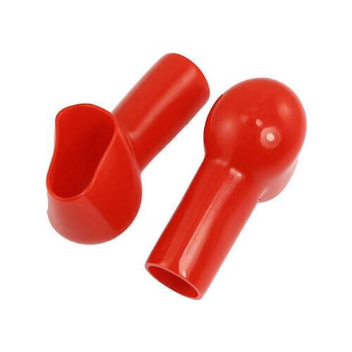 10 x Red Soft Plastic Smoking Pipe Style Battery Terminal Boots Sleeves