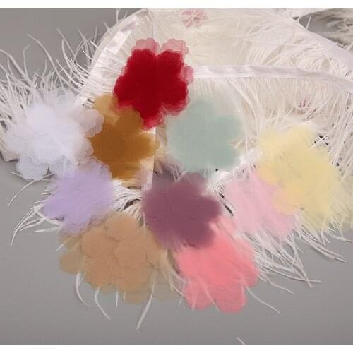 100pcs Artificial Flowers Petals Mini Rose Petal Plant Tull Lace Fake Flower For Wedding Home Decor DIY Scrapbooking Wreath