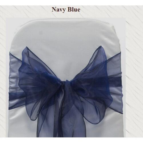100pcs navy blue Wedding Sashes Chair Bow Banquet Chair Sash for Weddings