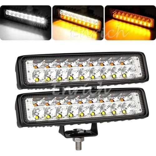 2x 6" LED Light Bar/Work Light 12V 24V Spot LED Light Bar for Car Turck Tractor 4x4 Atv LED Lightbar Driving Offroad Fog