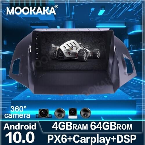 360 Camera Android 10 64G Multimedia player Car For Ford Kuga Escape 2012-2019 radio audio stereo GPS Navin Screen head unit IPS