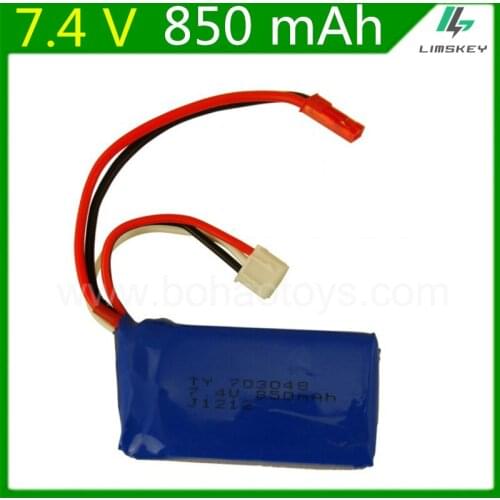 7.4V 850mAH Lipo Battery For WLtoys V912 V262 V353 Udi U829X RC Aircraft LIPO battery 7.4V 850mAH bateria 7.4v 703048