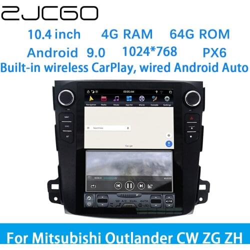 ZJCGO Car Multimedia Player Stereo GPS DVD Radio Navigation Android Screen System for Mitsubishi Outlander CW ZG ZH 2006~2012