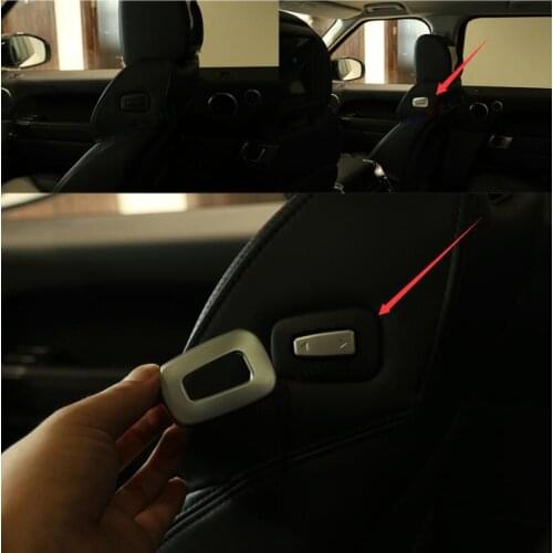 For Land Rover Range Rover Sport HSE 2014-2017 FOR Range Rover Vogue Car Accessories ABS Chrome Copilot Seat Adjust Switch Trim