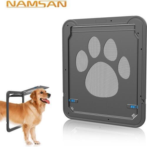 New Ceative Design Pet Supplies Dog Door Cat Gates Smart Pet Door Steel Screen Door Automatic Closing Smart Mesh Dog Gate