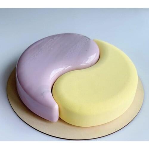 3D YIN YANG Shape Molds Silicone Mold Decorating Mold Icing Candy Sugar Gum Paste Moulds Cake Craft Imprint Baking Moulds Pan