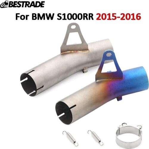 60mm Mid Pipe For BMW S1000RR 2015 2016 Motorcycle Exhaust Middle Connecting Link Pipe Stainless Steel Escape Muffler