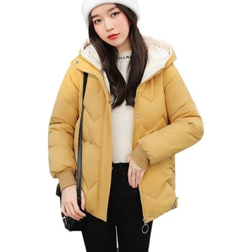 2021 New Winter Women Jacket Warm Parkas Female Thicken Coat Cotton Padded Hooded Outwear Plus Size Women Snow Short Jackets