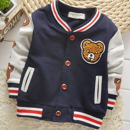 Hot Sale 2019 Spring and Autumn Cardiga Button Jacket Sportswear Cartoon Cotton Long Sleeved Childrens Baby Boys Coat