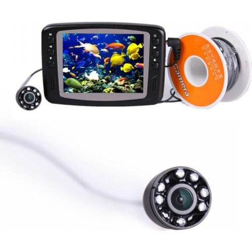 Mini Underwater Fishing Camera System 8pcs White LEDs 15m HD 600TVL Fish Camera With Portable 3.5 TFT LCD Fish Finder