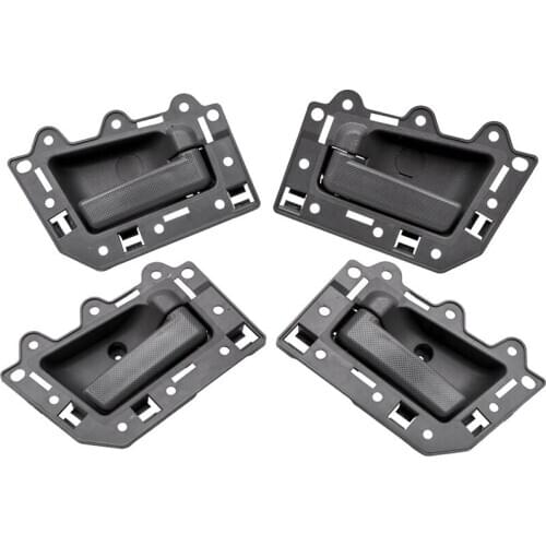 Set of 4 Inside Interior Door Handle Set for 2005-2011 Jeep Grand Cherokee Gray(Front Rear Left Right 4 Doors)