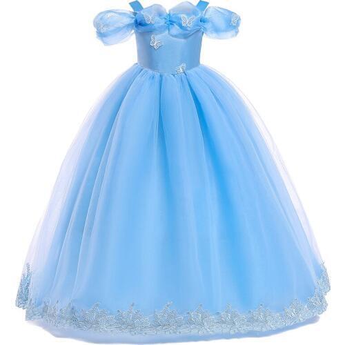 Princess Girl Flower Butterfly Dress Baby Kids Wedding Party Dresses Children Christmas Clothes Clothing Vestidos