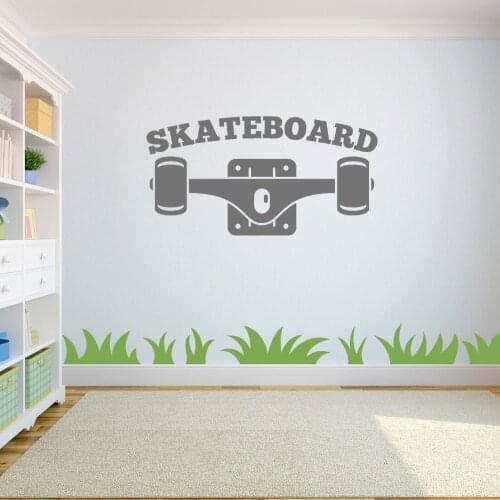 SkateBoard Trucks And Wheels Skateboarding Sticker Wall Art Decoration Removable A001189