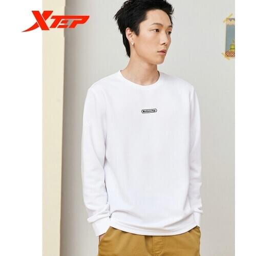 Xtep Long Sleeve Round Neck Thin Sweater MenS Casual Fashion Breathable Life Pullover Sports Sweater 880329030020