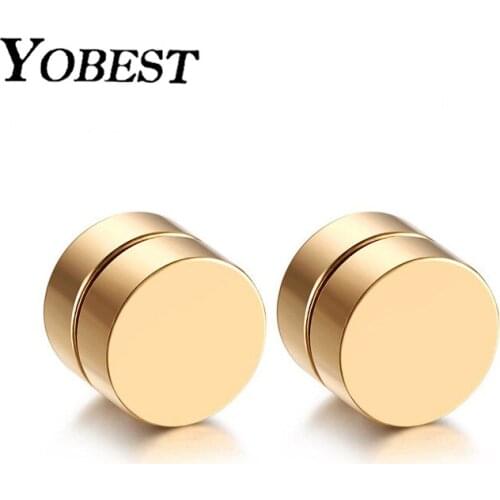 Yobest High Quality Magnetic Stud Earrings For Men 316l Stainless Steel Magnet Earrings Jewelry for Men and Women