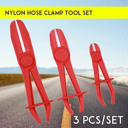 3Pcs/Set Nylon Hose Clamp Tool Set Brake Fuel Water Line Clamp Plier Hands Free Tool