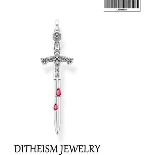 Pendant Sword With Blood 925 Sterling Silver Fit Necklace 2021 Brand New Fine Jewelry Europe Fantasy Genre Bijoux For Woman Men