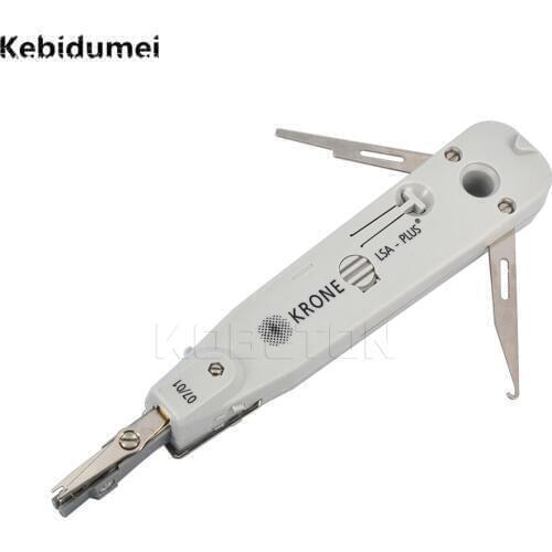 1pc Gray Krone Lsa-plus Telecom Phone Wire Cable RJ11 RJ45 Punch Down Network Tool Kit
