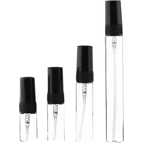 10Pcs Mini Portable Glass Perfume Bottle Travel Size Empty Perfume Glass Spray Bottles