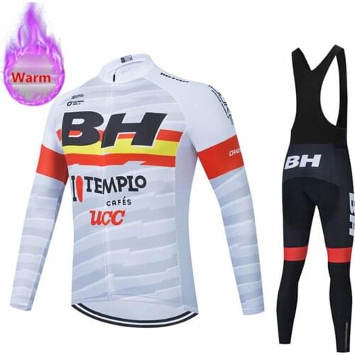 2021 Winter Fleece Cycling Jersey Set Mountian Bicycle Clothes Wear Ropa Ciclismo Racing BH Bike Clothing Cycling Set Bicycle
