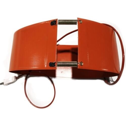 240v 300w 120*800*1.5mm Silicone Rubber Gas Tank Heater Strip dial thermostat on pad 1000mm lead wire