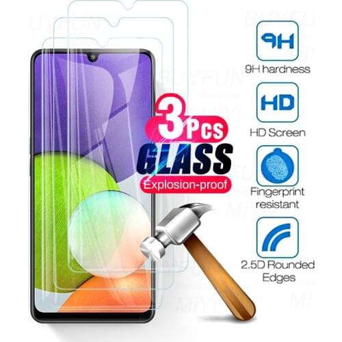 A 22 case 3pcs full cover screen protector tempered glass cover for samsung galaxy a12 a22 a32 a42 a52 a72 2021 4g 5g phone film