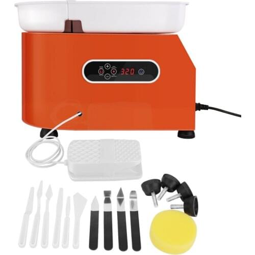 350W 220V Electric Pottery Wheel Ceramic Machine Tools Foot Pedal Ceramic Clay Kit Art Mold DIY Turning Ceramic Forming Machine