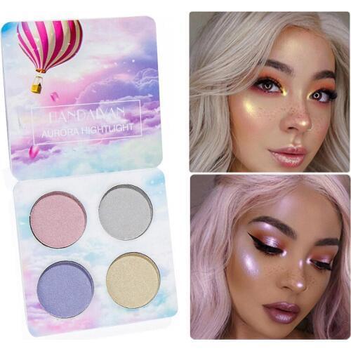 Face Glow Highlighter Palette iluminador maquillaje Body Shimmer Contour Makeup Powder Chameleon Highlight Eyeshadow Palette