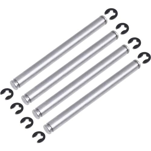 4pcs Suspension Pins 44mm with E-Clips for 1/10 Traxxas Rustler/Stampede/Bandit/Slash 2WD / Nitro