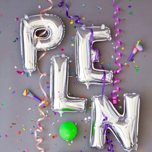 40 inches Gold Silver Number Foil Balloons Large Digit Helium Balloons wedding decorations Birthday Party Supplies Baby Shower