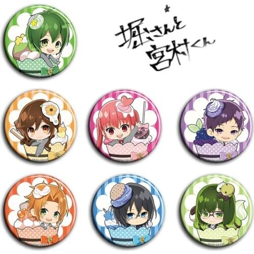 58MM Hori Kyoko Miyamura Izumi yoshikawa Yuki Pin Brosche Badge Brooch Cloth Backpack
