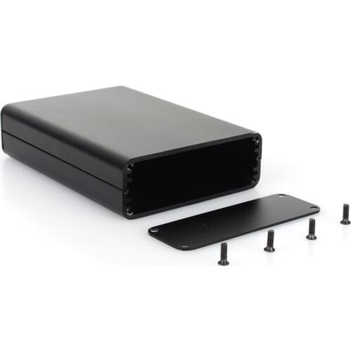 Aluminum PCB Instrument Box Enclosure Electronic Project Case DIY Project Case Panels Screws DIY Built-In Grooves 100X71X25mm