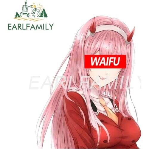 EARLFAMILY 13cm x 10.3cm for Waifu Darling in the franXX Zero Two Car Stickers Camper Car Accessoires Decal Motorcycle Sticker