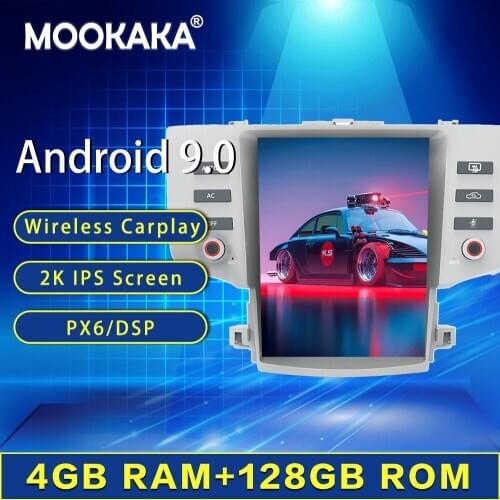 128G Vertical screen Android 9.0 Car DVD Multimedia player GPS For Toyota Reiz / Mark X 2005-2009 carplay stereo Wifi No 2 Din