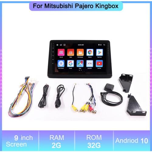 9" Android 10 Car Radio Player For Mitsubishi Pajero Montero V31 Cheetah Kingbox With GPS Navigation Auto Video Stereo