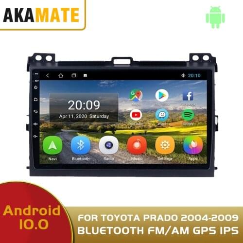 Android10 2Din Car Radio 4G Bluetooth GPS Navigation FM Multimedia Player Octa-Core Carplay For Toyota Prado 2004 2005 2006-2009