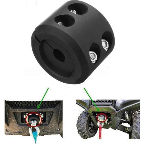 Black ATV UTV Winch Cable Hook Mount Stop Stopper Rubber Cushion Black