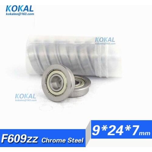 [CMF609ZZ]Free Shipping 10pcs chrome steel flange ball bearing F609ZZ F609-2Z F609Z 80019 9*24*7*27*1.5mm bicycle diy bearing
