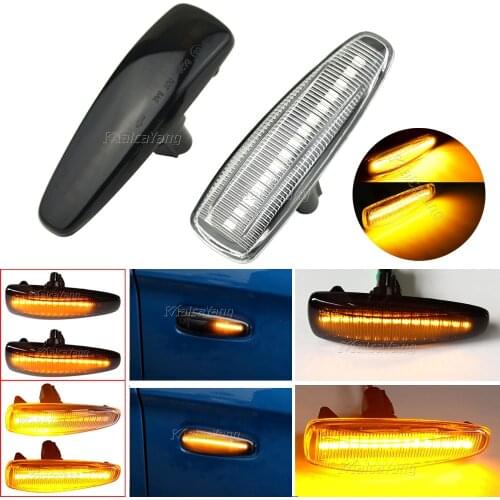 For Mitsubishi Lancer Evolution Evo X Outlander Sport RVR ASX Mirage 2014+ Dynamic Blinker LED Turn Signal Side Marker Lights