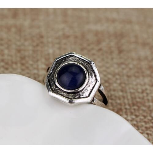 Dongsheng Movie Jewelry The Vampire Diaries The Mikaelson Originals Family Rings Punk Rings Vintage Blue Zinc Alloy Ring -25