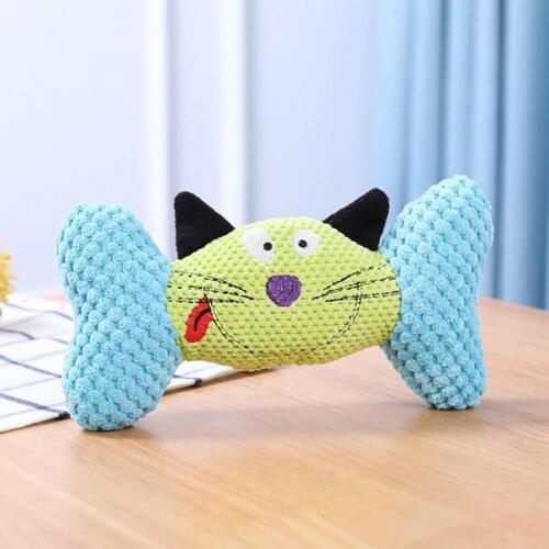 Wear Resistant Dog Puppy Pets Cat Face Artificial Bone Chewing Interaction Toy Cat Supplies Toys
