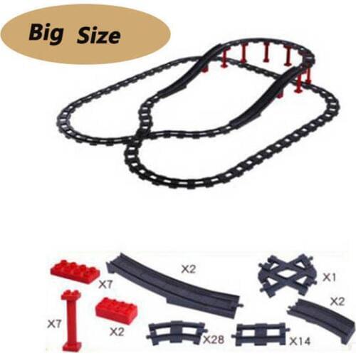 Big Size Assemble Bricks DIY Track Compatible with Duploed Building Block Set Children DIY Toys for Kids Educational Gifts