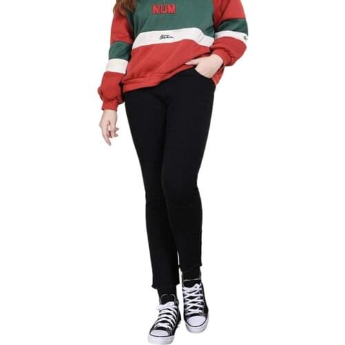 Fashion Casual Womens Pencil Strethy Jeans Pants Plus Size Oversize 3XL 4XL Black Color Denim Trousers For Female Woman 2021