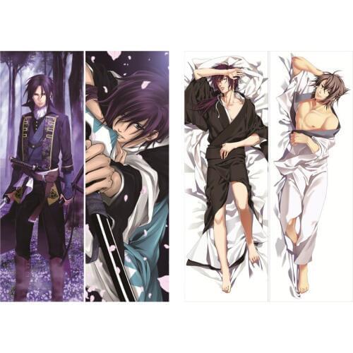 Japanese Anime Hakuouki Shinsengumi Kitan Hugging Pillow Cover Case Pillowcases Decorative Pillows Double-Sided 2Way 50X160CM
