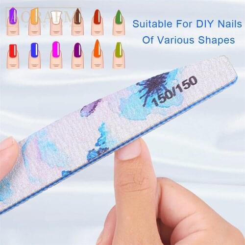 AORAEM Printed Nail File Sanding Strip 6pcs All For Manicure Repair Nails Polish Remover Grinding Extended Armor Nails Art Tools