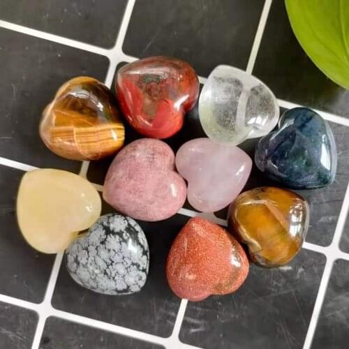 Gift Love Puffy Heart Shaped Stone Love Healing crystal Gemstone Gemstones Natural Rose Quartz Crystals