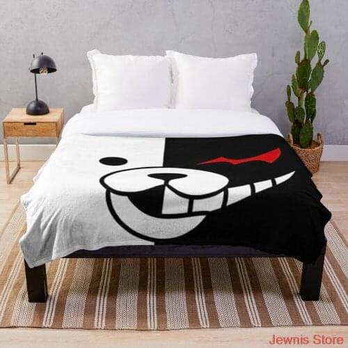Monokuma Throw Blanket Home Textile polar microfiber blanket cover the bed 200x230cm sofa blanket small blanket for kids